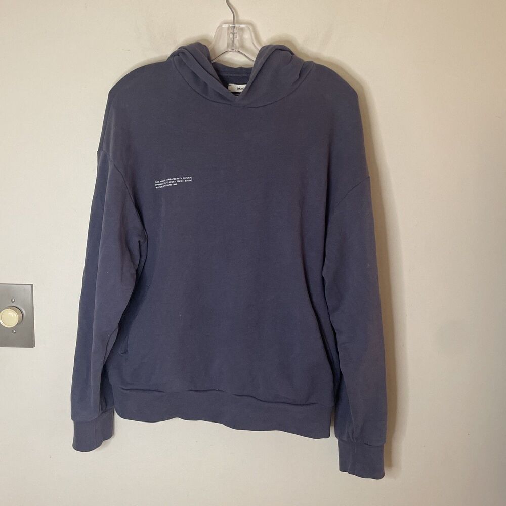 PANGAIA  Recycled Cotton Men’s Hoodie Pullover In Slate Blue Size XS
